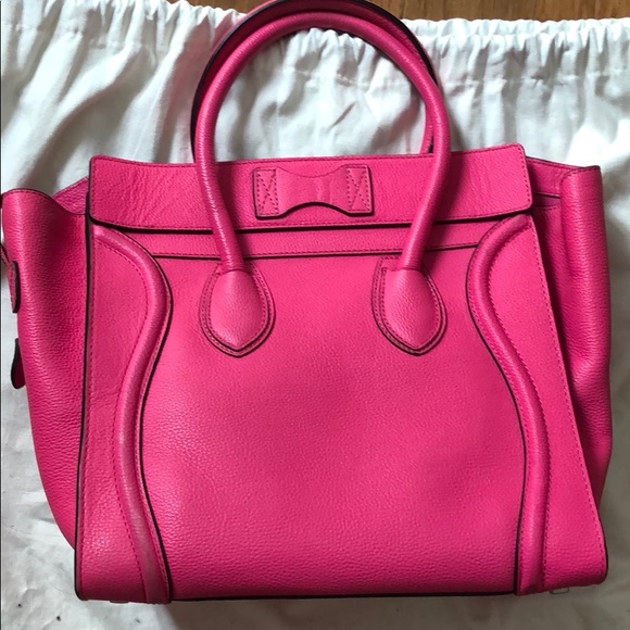 Céline mini luggage neon Pink/fuchsia pre-loved - Picture 2 of 8